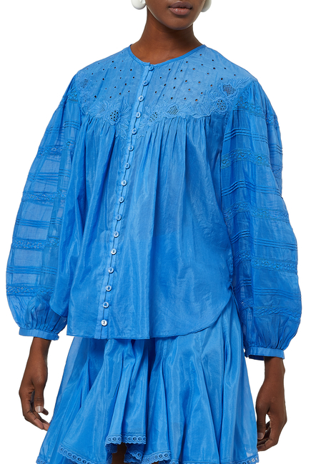Gregoria Cotton and Silk Blouse